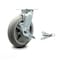 Service Caster 8 Inch Thermoplastic Rubber Caster with Roller Bearing and Brake/Swivel Lock SCC SCC-30CS820-TPRRD-TLB-BSL - alternate 1